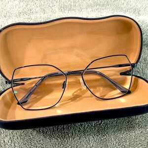 Steve Madden Leilani Navy Blue Metal Eyeglass Frames